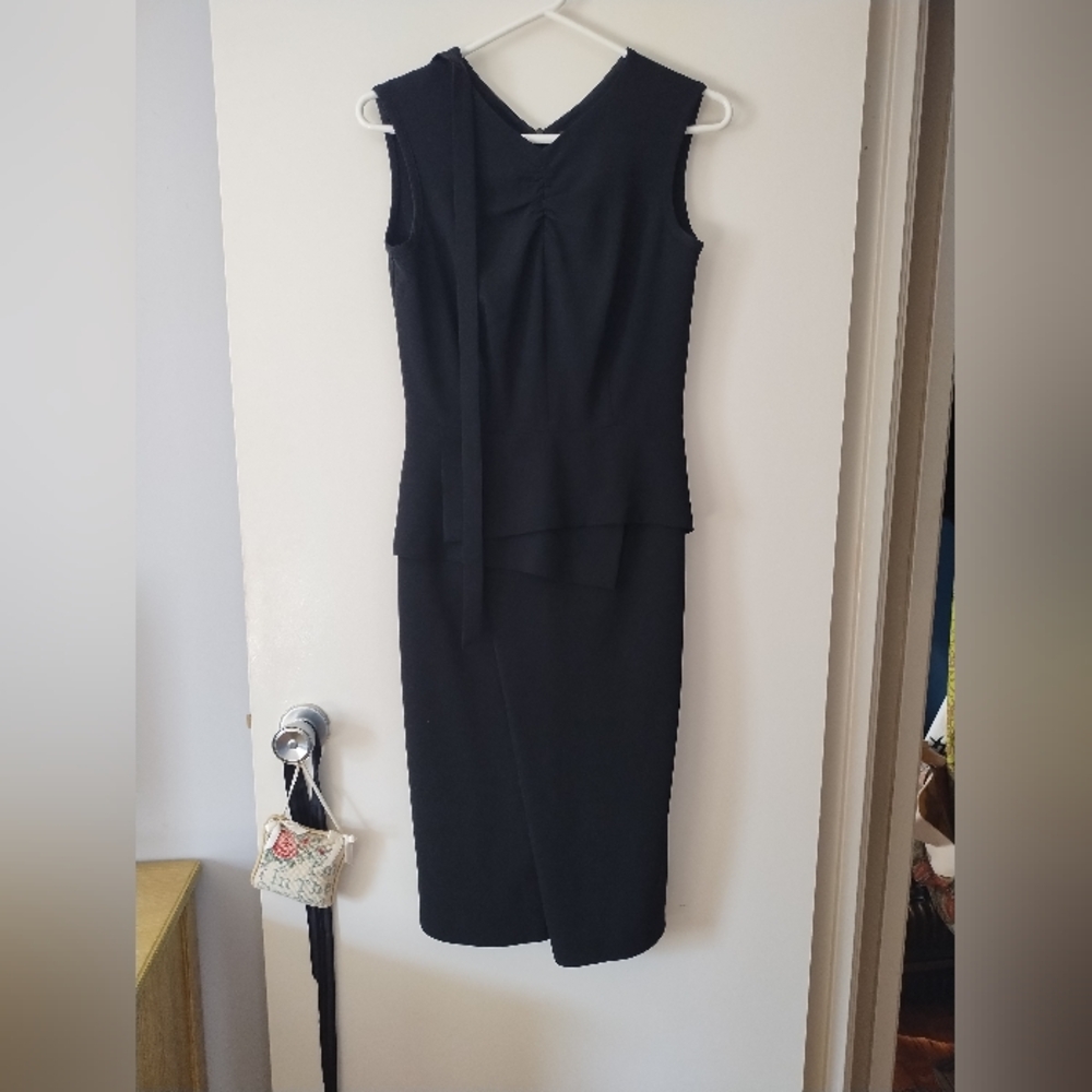 COMRAGS Black Layered Sleeveless Dress XS
